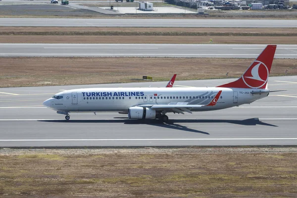 Istanbul Turkey Августа 2021 Turkish Airlines Boeing 737 8F2 60015 — стоковое фото