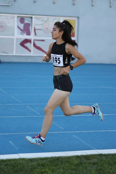 Istanbul Turquía Agosto 2021 Atleta Indefinido Corriendo Durante Las Competiciones —  Fotos de Stock