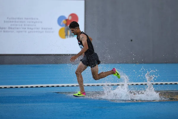 Istanbul Turkey August 2021 Undefined Athlete Running 3000 Metres Steeplechase — Stok fotoğraf