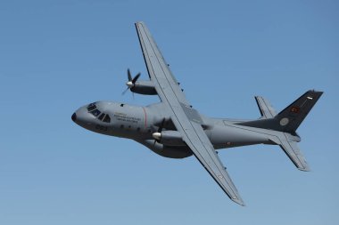 ESKISEHIR, TURKEY - 12 Eylül 2021: Türk Hava Kuvvetleri CASA CN-235 M-100 Sivrihisar SHG Hava Gösterisi