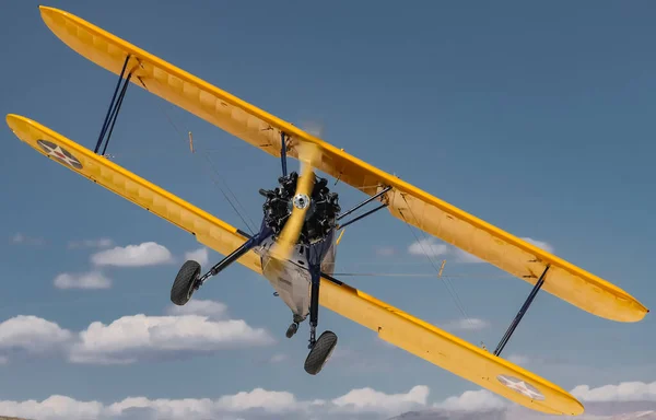 Eskisehir Turkey Wrzesień 2021 Muzeum Lotnictwa Przestrzeni Kosmicznej Boeing Stearman — Zdjęcie stockowe