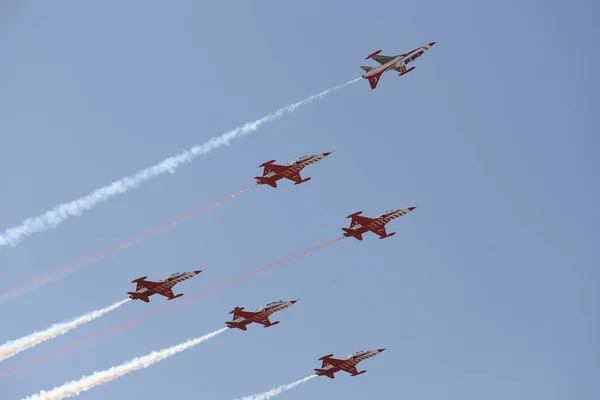 Eskisehir Turkey September 2021 Turkish Stars Turkish Air Force Aerobatic — 图库照片