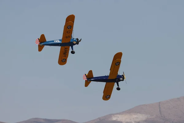 Eskisehir Turkey September 2021 Air Space Museum Boeing Stearman Model — стокове фото