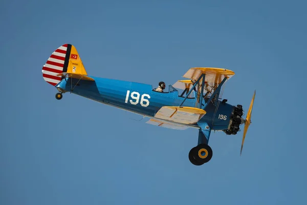 Eskisehir Turkey Wrzesień 2021 Muzeum Lotnictwa Przestrzeni Kosmicznej Boeing Stearman — Zdjęcie stockowe