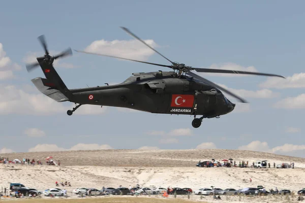 Eskisehir Turkey Сентября 2021 Турецкий Jandarma Force Sikorsky 70A Blackhawk — стоковое фото