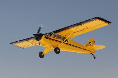 ESKISEHIR, TURKEY - 12 Eylül 2021: M.S.O Air and Space Museum Aviat A-1B Husky gösterisi Sivrihisar SHG Airshow