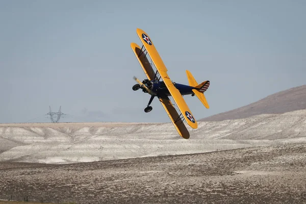 Eskisehir Turkey Wrzesień 2021 Muzeum Lotnictwa Przestrzeni Kosmicznej Boeing Stearman — Zdjęcie stockowe