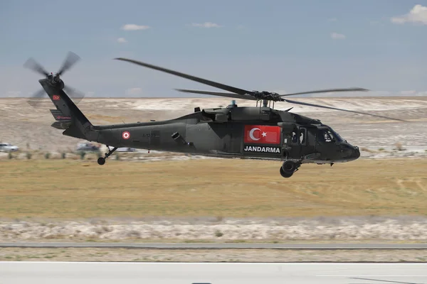 Eskisehir Turkey September 2021 Turkish Jandarma Force Sikorsky Yarasa Display — 스톡 사진