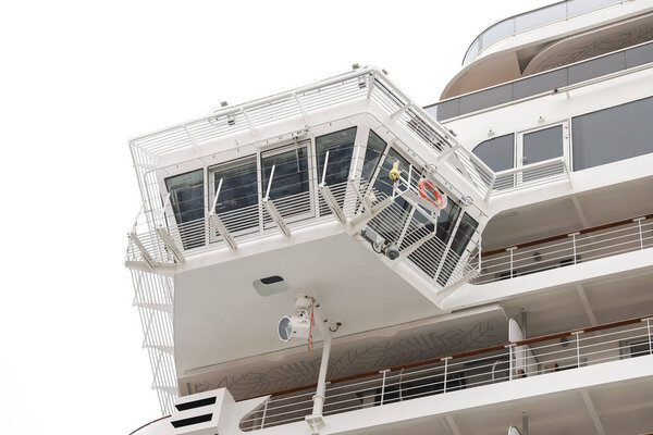 Details of a White and Big Cruise Ship