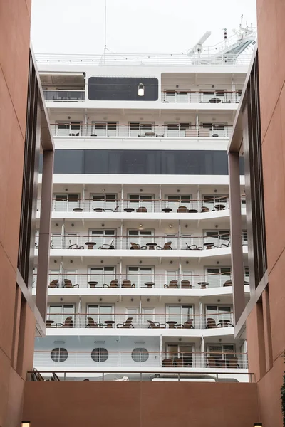 Details Van Een Wit Groot Cruiseschip — Stockfoto