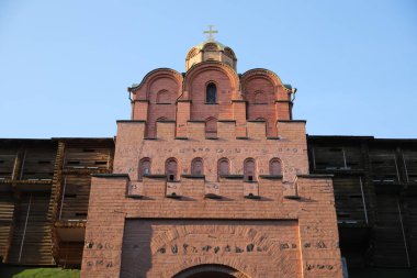 Ukrayna 'nın Kiev şehrindeki Golden Gate manzarası