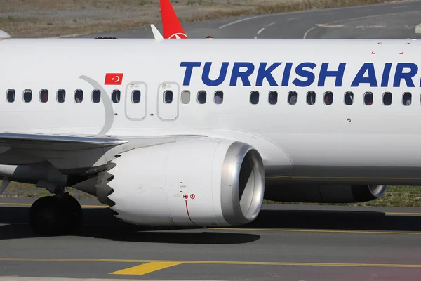 Istanbul Turquie Octobre 2021 Atterrissage Boeing 737 8Max 60035 Turkish — Photo