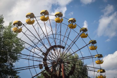 Çernobil Yasaklama Bölgesi, Çernobil, Ukrayna 'daki Ferris Wheel, Pripyat Town