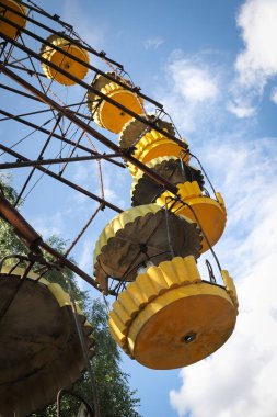 Çernobil Yasaklama Bölgesi, Çernobil, Ukrayna 'daki Ferris Wheel, Pripyat Town