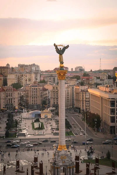 Utsikt Över Maidan Nezalezhnosti Kiev City Ukraina — Stockfoto