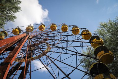Çernobil Yasaklama Bölgesi, Çernobil, Ukrayna 'daki Ferris Wheel, Pripyat Town