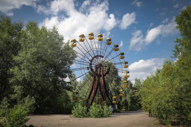 Çernobil Yasaklama Bölgesi, Çernobil, Ukrayna 'daki Ferris Wheel, Pripyat Town