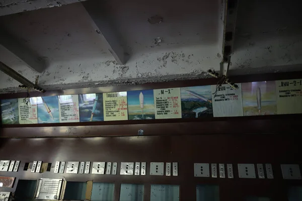 乌克兰切尔诺贝利禁区Duga雷达基地的雷达控制室 — 图库照片