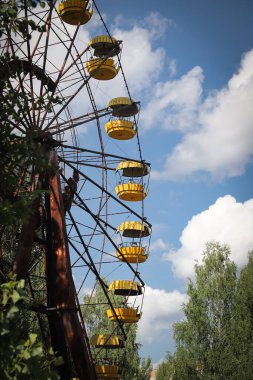 Çernobil Yasaklama Bölgesi, Çernobil, Ukrayna 'daki Ferris Wheel, Pripyat Town