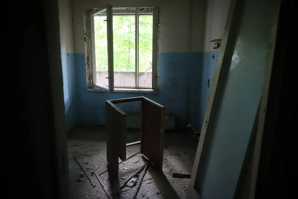 Rum Byggnad Pripyat Town Tjernobyls Exklusiva Zon Tjernobyl Ukraina — Stockfoto
