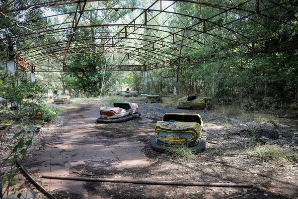 Bumper Cars Pripyat Ciudad Zona Exclusión Chernobyl Chernobyl Ucrania — Foto de Stock