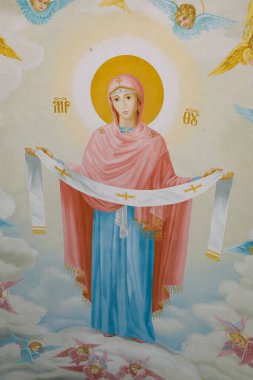 St. Michaels 'daki Fresco Altın Kubbe Manastırı, Kiev Şehri, Ukrayna