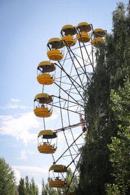Çernobil Yasaklama Bölgesi, Çernobil, Ukrayna 'daki Ferris Wheel, Pripyat Town