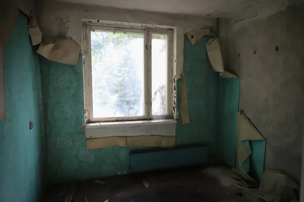 Комната Здания Припять Чернобыльская Зона Отчуждения Чернобыль Украина — стоковое фото