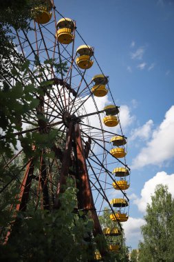 Çernobil Yasaklama Bölgesi, Çernobil, Ukrayna 'daki Ferris Wheel, Pripyat Town
