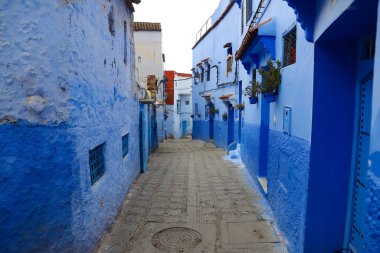 Blue Chefchaouen City, Fas 'ta bir sokak.