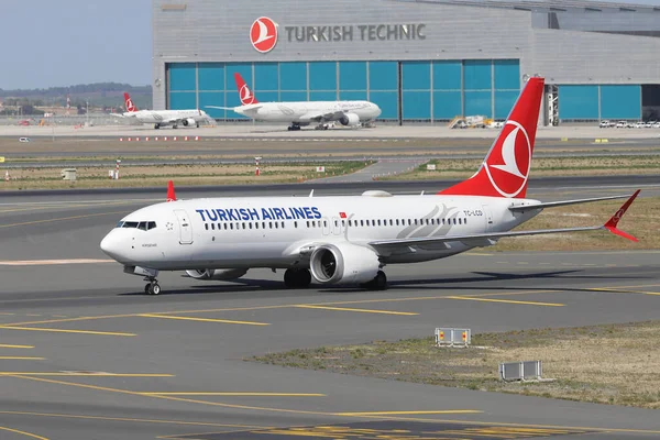Istanbul Turkey Октября 2021 Turkish Airlines Boeing 737 8Max 60035 — стоковое фото