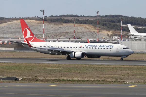 Istanbul Turkey Октября 2021 Turkish Airlines Boeing 737 9F2Er 40986 — стоковое фото