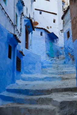 Blue Chefchaouen City, Fas 'ta bir sokak.