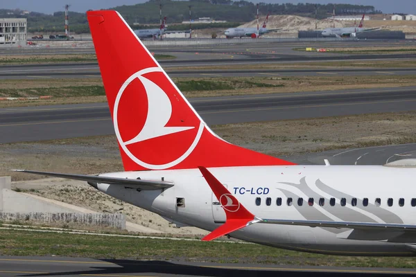 Istanbul Turquie Octobre 2021 Atterrissage Boeing 737 8Max 60035 Turkish — Photo