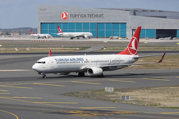 Istanbul Turkey Октября 2021 Turkish Airlines Boeing 737 9F2Er 40979 — стоковое фото