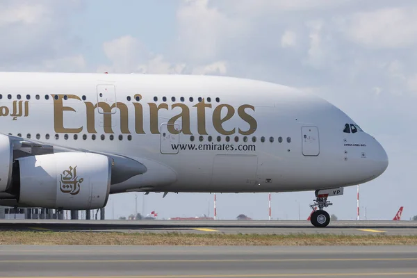 Istanbul Turquia Outubro 2021 Emirates Airbus A380 842 269 Aterrissando — Fotografia de Stock