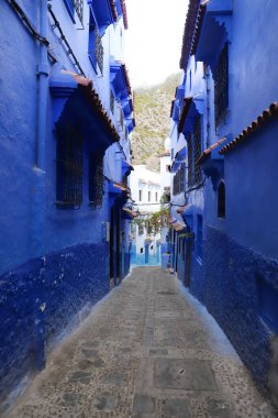 Blue Chefchaouen City, Fas 'ta bir sokak.