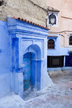 Blue Chefchaouen City, Fas 'ta bir sokak.