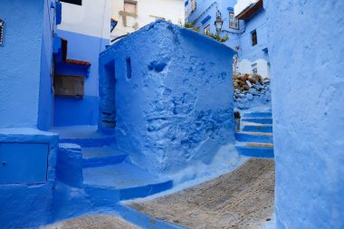 Blue Chefchaouen City, Fas 'ta bir sokak.