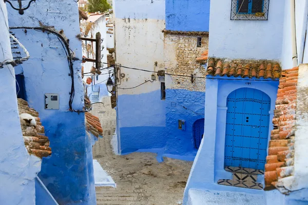 Blue Chefchaouen City, Fas 'ta bir sokak.