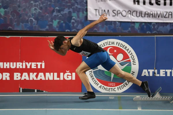 Istanbul Turkey December 2021 Undefined Athlete Running Turkish Athletic Federation — ストック写真