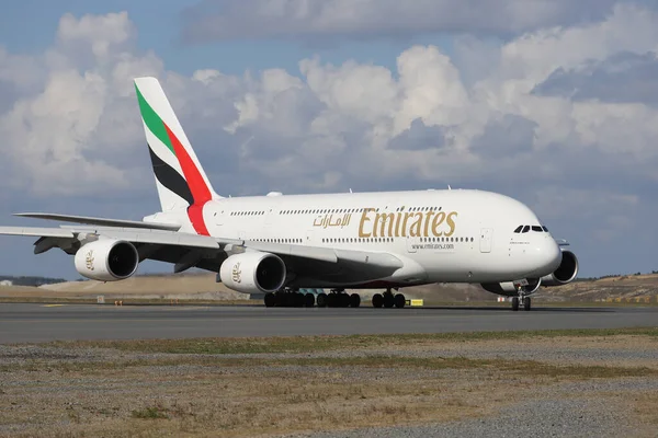 Istanbul Turquie Octobre 2021 Atterrissage Emirates Airbus A380 842 269 — Photo