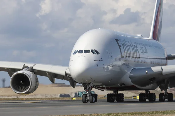 Istanbul Turkey Οκτωβρίου 2021 Προσγείωση Airbus A380 842 Της Emirates — Φωτογραφία Αρχείου