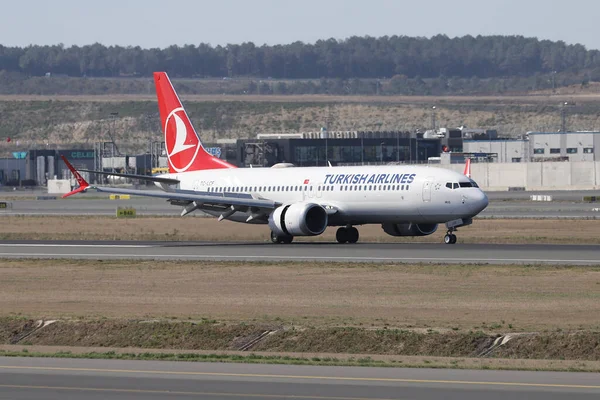 Istanbul Turkey Октября 2021 Turkish Airlines Boeing 737 8Max 60037 — стоковое фото