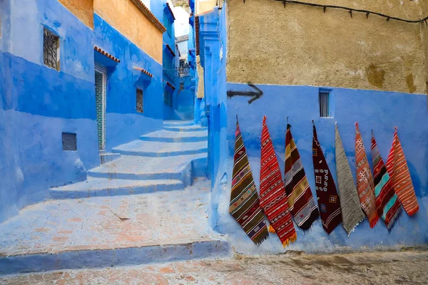 Вулиця Блу Чефшоуен Сіті Марокко — стокове фото