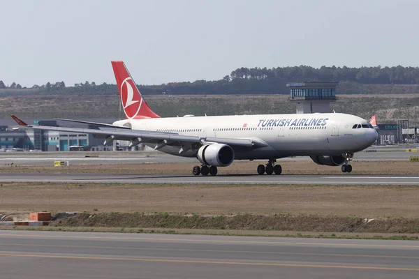 Istanbul Turkey Октября 2021 Turkish Airlines Airbus A330 303 1458 — стоковое фото