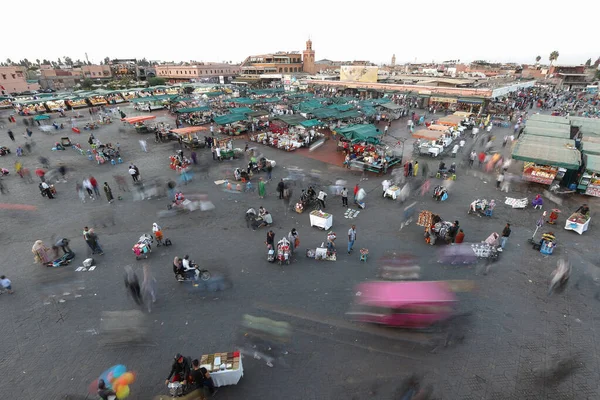 Marrakesh Morocco Outubro 2021 Pessoas Jemaa Fnaa Onde Praça Principal — Fotografia de Stock