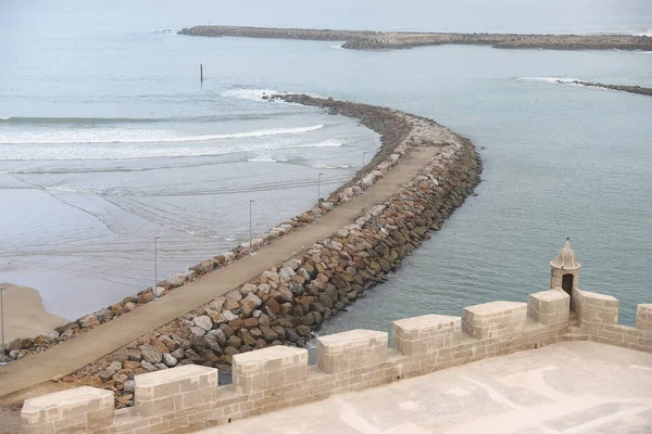 Rabat City Nin Atlantik Okyanusu Kıyısı Fas — Stok fotoğraf