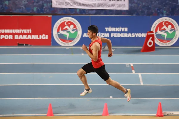 Istanbul Turkey December 2021 Undefined Athlete Running Turkish Athletic Federation — Stockfoto