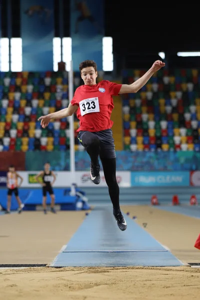 Istanbul Turkey December 2021 Undefined Athlete Long Jumping Turkish Athletic — Stock Photo, Image